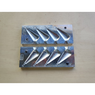 Molde plomo para pesca a fondo Pera 60 g. con giratorio
