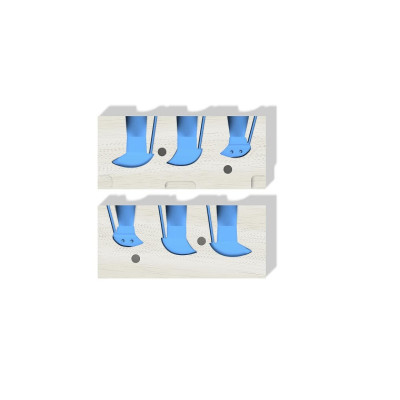 Molde aluminio mecanizado plomo potera 6.5gr, 9.4gr y 12gr. 3 cavidades. Molde aluminio mecanizado plomo potera 6.5gr, 9.4gr y 12gr. 3 cavidades.