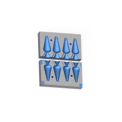 Molde plomo para pesca a fondo Pera 70-80 g. sin giratorio